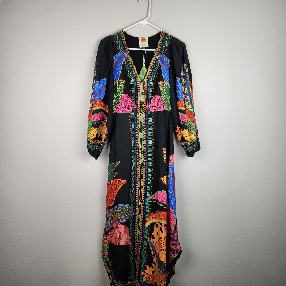 FARM Rio Vibrant Maxi Dress with Tropical Print